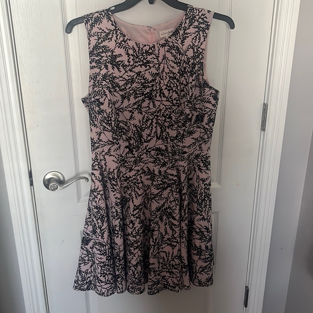 Maison Jules Pink and Black Mini Dress
